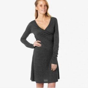 Prana Nadia Faux Wrap Long Sleeve Dress (size M)